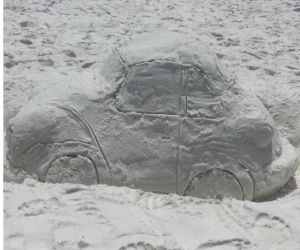 VW sand sculpture