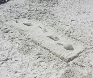 snake sand sculpture