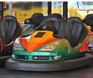 bumper car at an amusement park