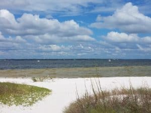 Entrance to The Gulf Islands National Sea Shore Beach of Okaloosa Island